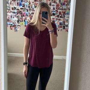 american eagle red top